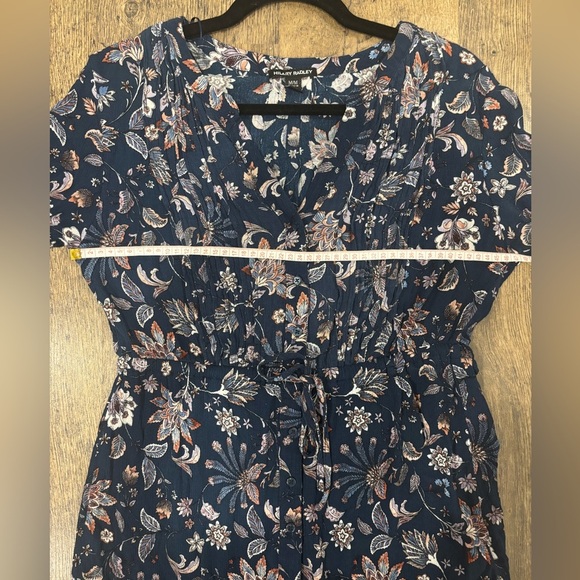 Hilary Radley Navy Floral Tunic Top Dress (M) - Picture 8 of 11